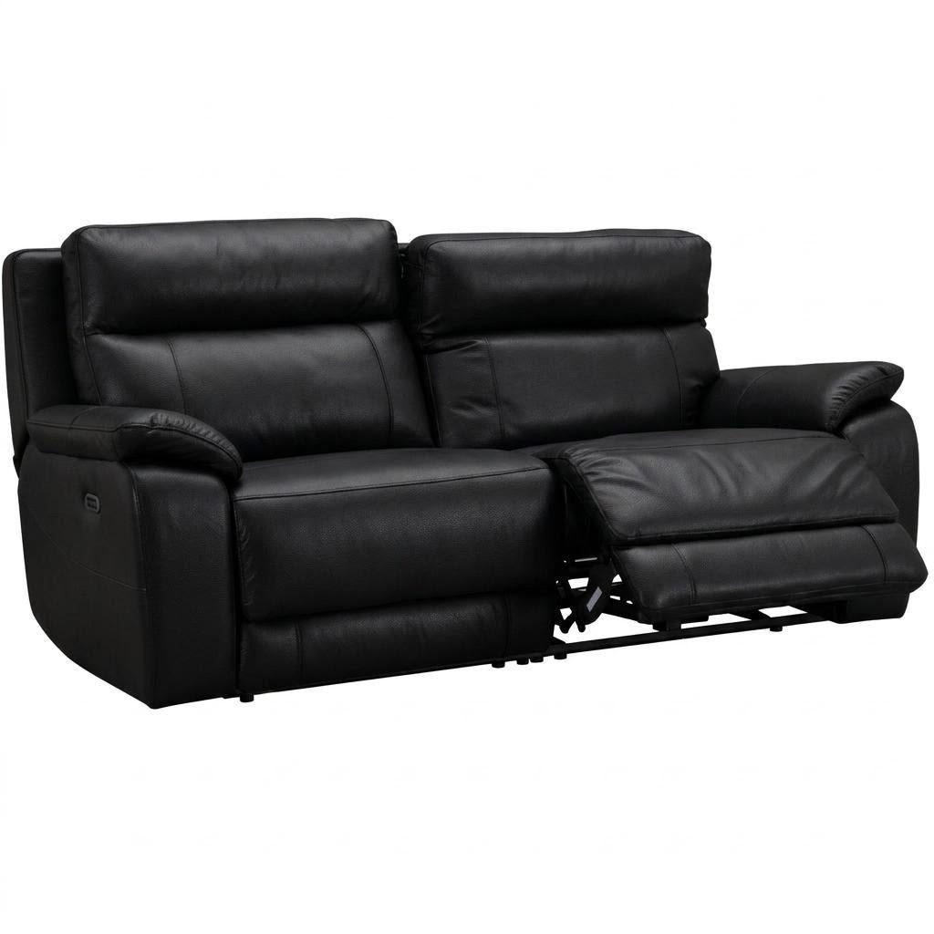 La-Z-Boy Victor Power Recline Sofa in Milan Jet Leather - Clearance Item