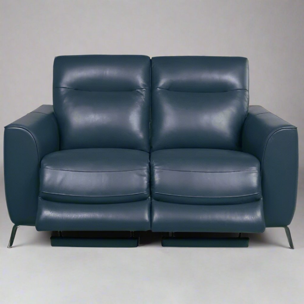 La - Z - Boy Colorado 2.5 Seat Sofa in Jersey Ocean Leather - Clearance Item