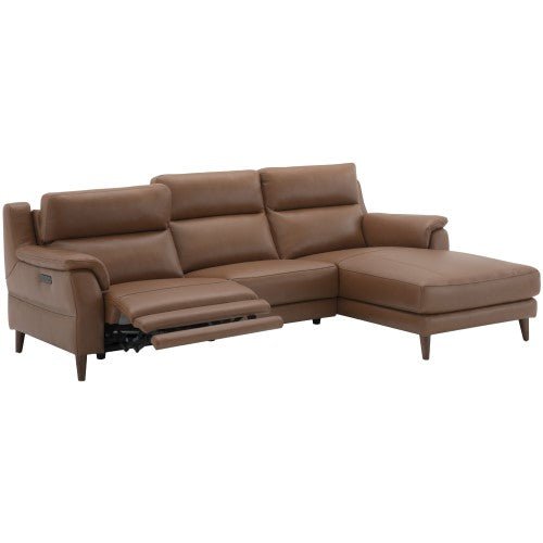 La - Z - Boy Sereno Power Recline Modular Power Glide and Headrest Leather from