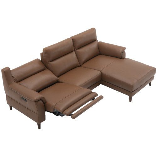 La - Z - Boy Sereno Power Recline Modular Power Glide and Headrest Leather from