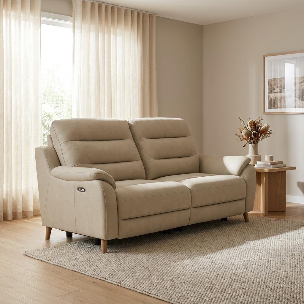 La-Z-Boy Vermont Sofa in Jersey Lead Grey Leather - Clearance Item