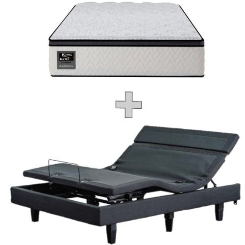 AH Beard Enrich Electric Adjustable King Single Base 3 Motor + Massage + Harmony Medium