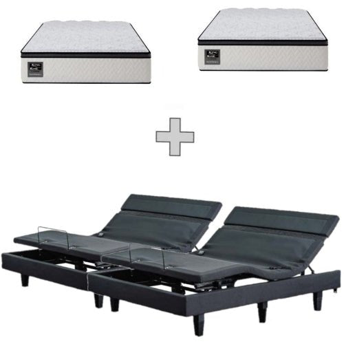 AH Beard Enrich Electric Adjustable Split King Base 3 Motor + Massage + Harmony Medium