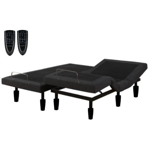 AH Beard Invigorate Electric Adjustable Split King Base 2 Motor + Massage No Mattress