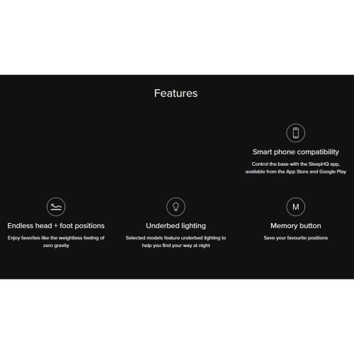 AH Beard Enliven Mark II Electric Adjustable Queen Base 2 Motor + Whitehaven Medium