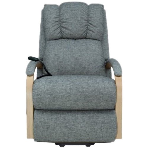 La - Z - Boy Harbortown Bronze Lift Chair - Oak Extra Large 2 Function Fabric from