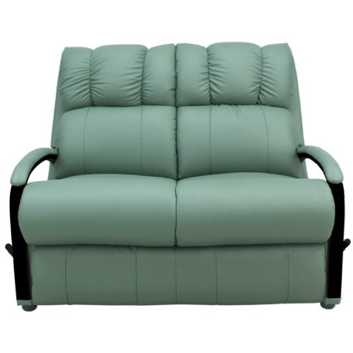 La - Z - Boy Harbortown Sofa - Black Manual Recline Lever Glide Fabric from