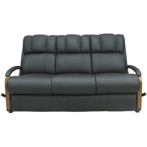 La - Z - Boy Harbortown Sofa - Mahogany Manual Recline Lever Glide Fabric from