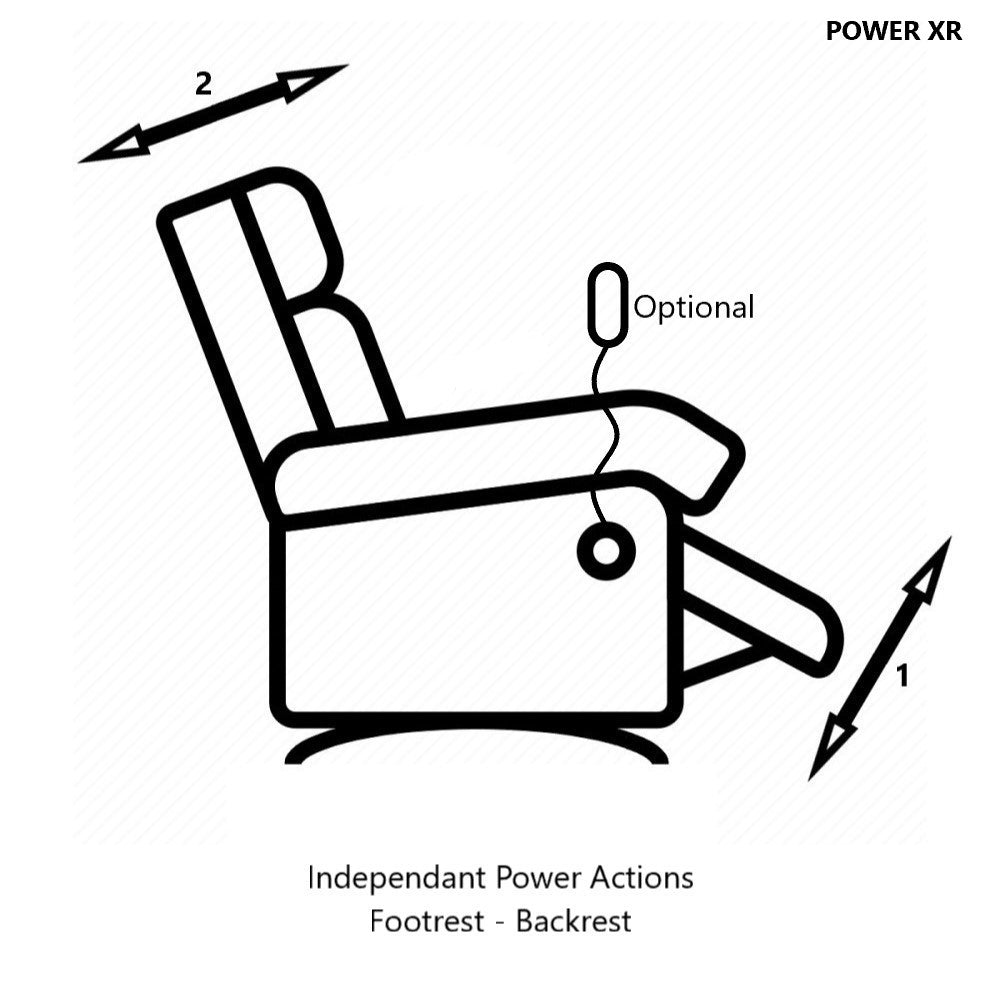 La - Z - Boy Eden Large Power XR Recliner Power XR Fabric from