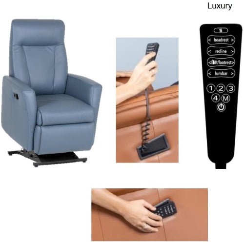La - Z - Boy Oslo Luxury Lift Chair 6 Function + Massage Fabric from