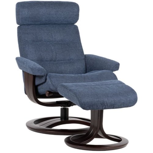 La - Z - Boy Royal Large Nordic Recliner PushBack + Man. Headrest Fabric from