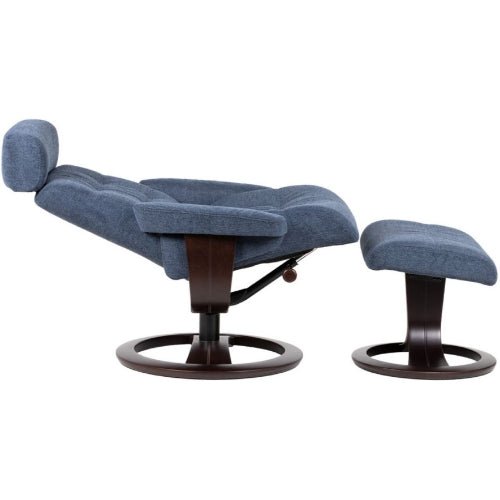 La - Z - Boy Royal Large Nordic Recliner PushBack + Man. Headrest Fabric from