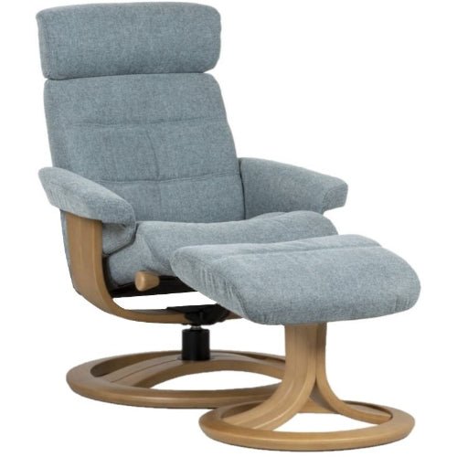 La - Z - Boy Royal Nordic Recliner PushBack + Man. Headrest Fabric from