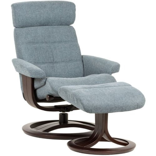 La - Z - Boy Royal Nordic Recliner PushBack + Man. Headrest Fabric from
