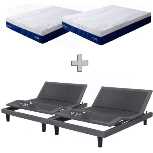 MLILY iActive 20M 2 Motor + Massage Electric Split King Bed - Aus-Furniture