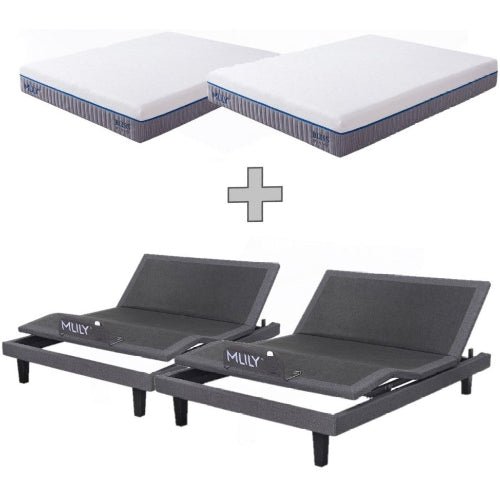 MLILY iActive 20M 2 Motor + Massage Electric Split Queen Bed - Aus-Furniture