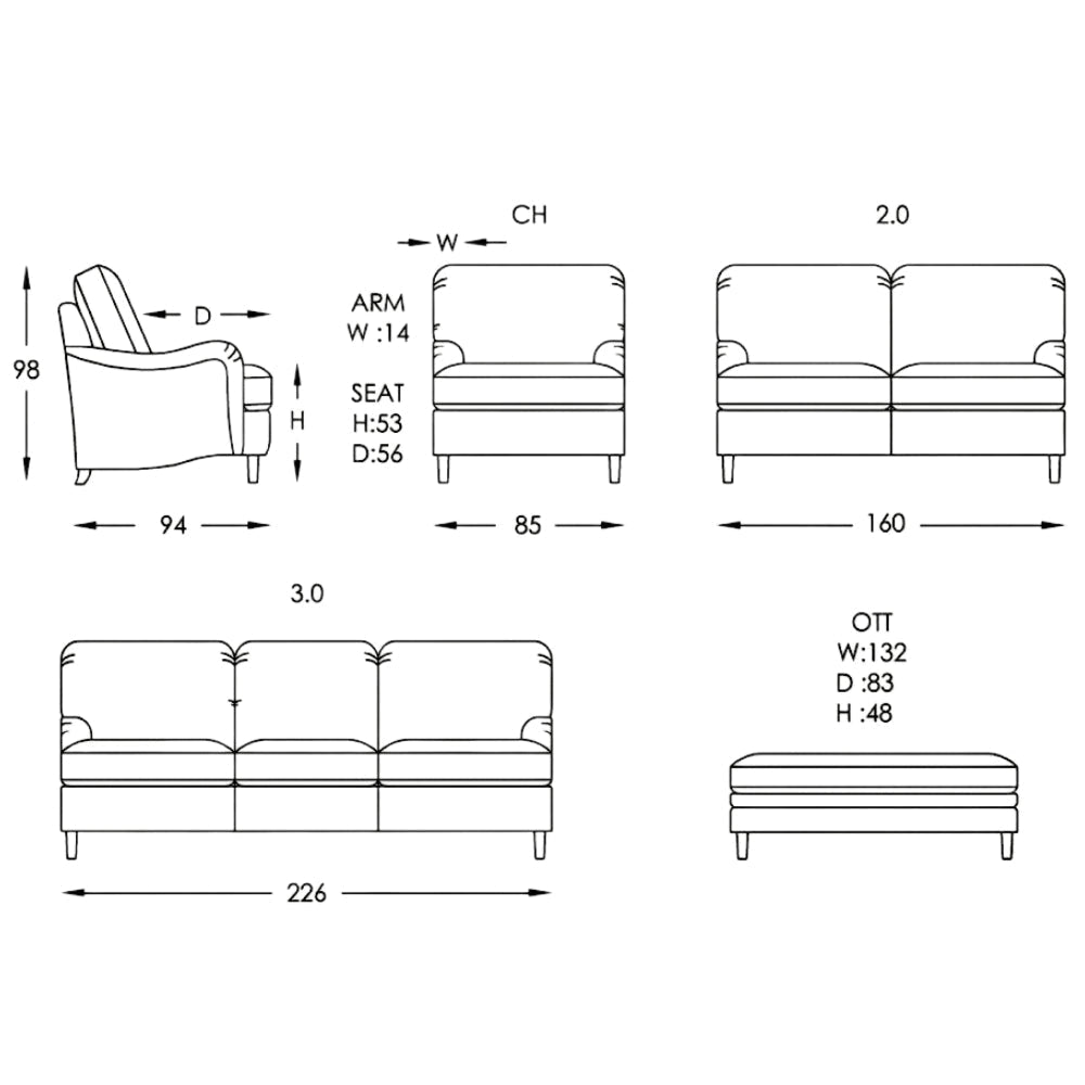 Moran Furniture Claire II Sofa Fabric