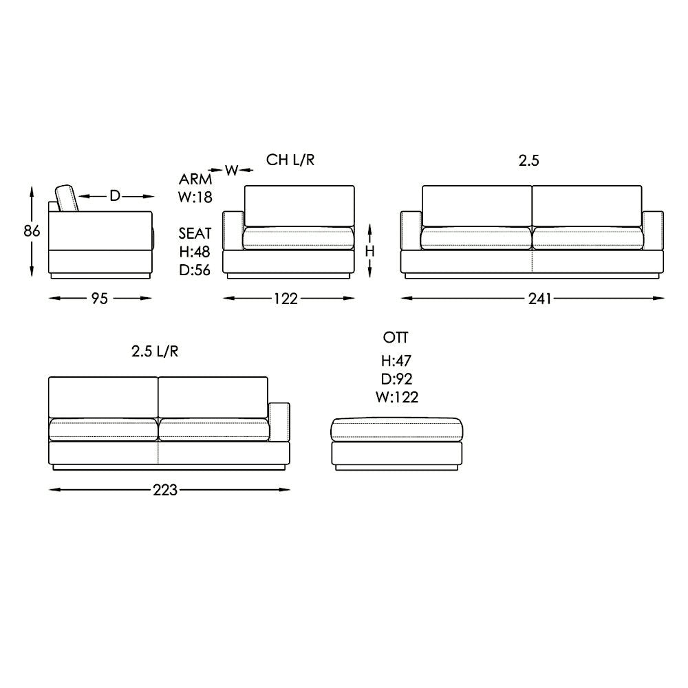 Moran Furniture Corsica Modular Fabric