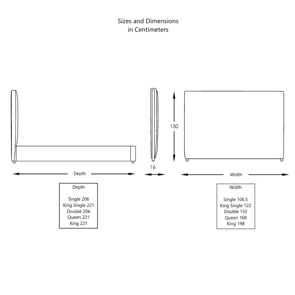 Moran Furniture Lincoln Bed Head Bedhead + Case Fabric