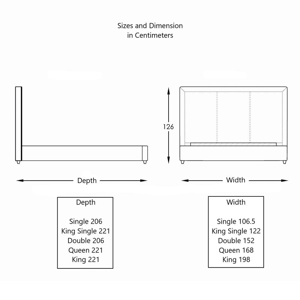 Moran Furniture Nova Bed Head Bedhead + Case Fabric