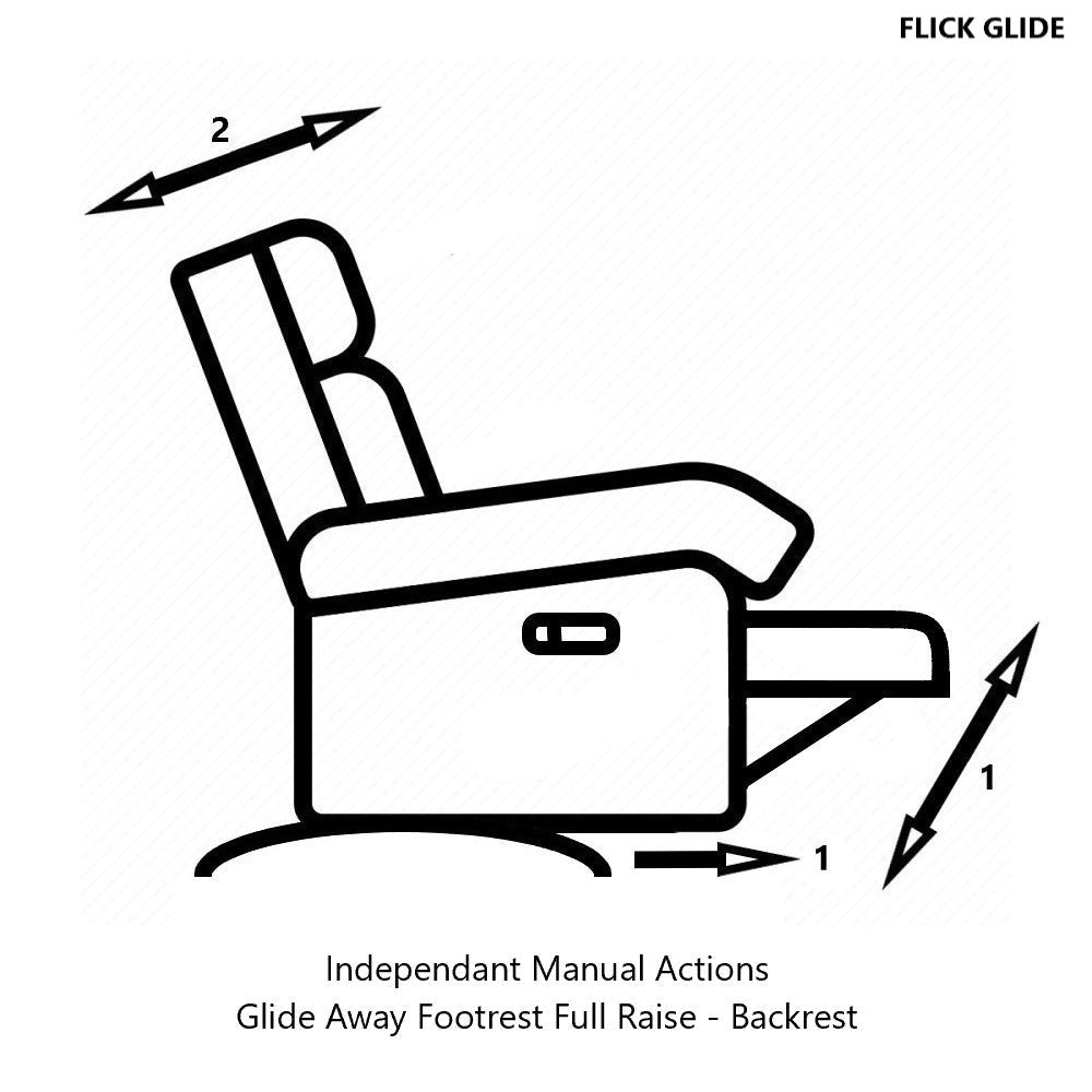 Moran Furniture Pilot Recliner Flick Glide Fabric from