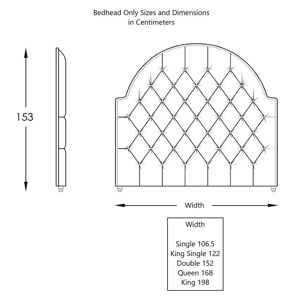 Moran Furniture Princess Bed Head Bedhead Fabric