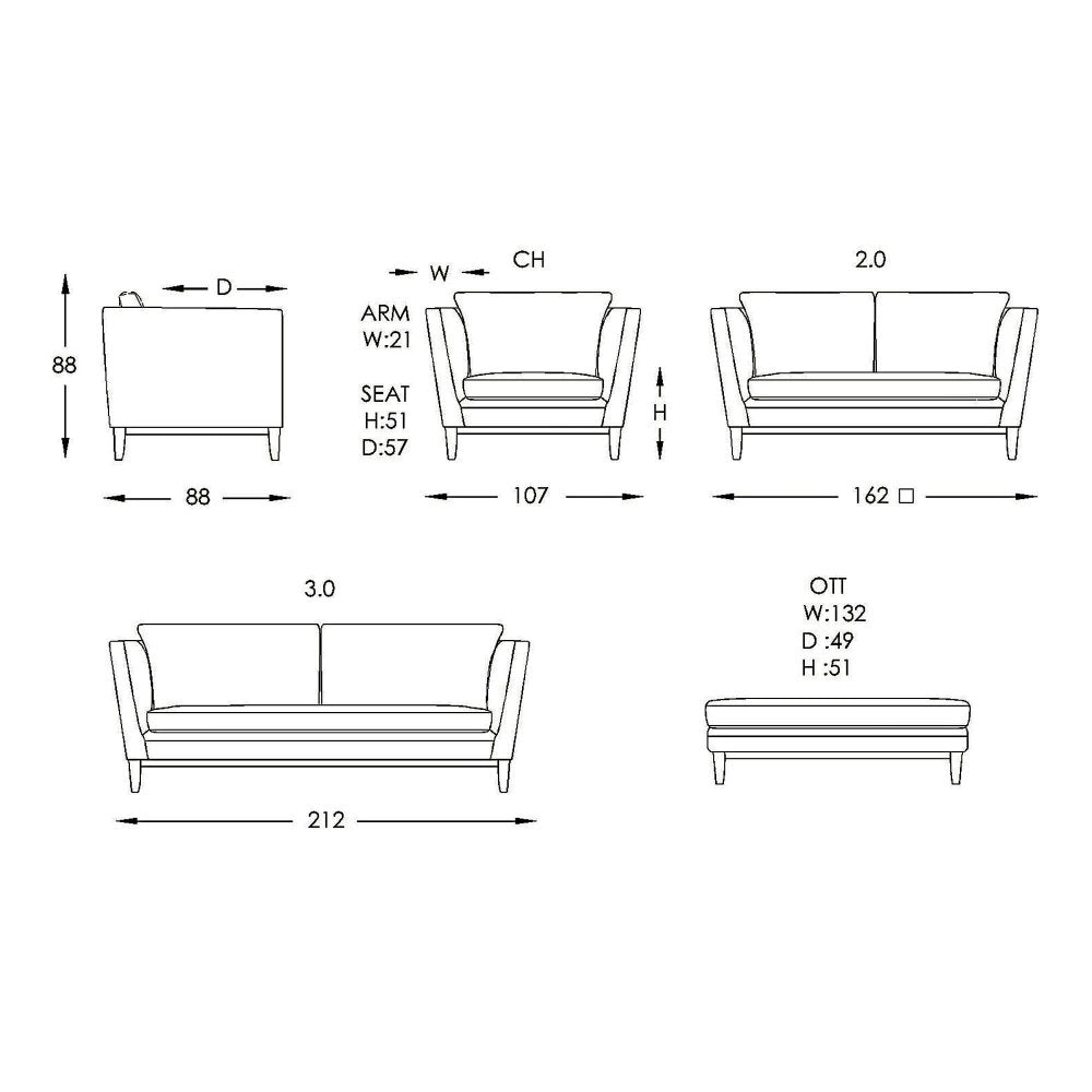 Moran Furniture Renoir Standard Chair Fabric