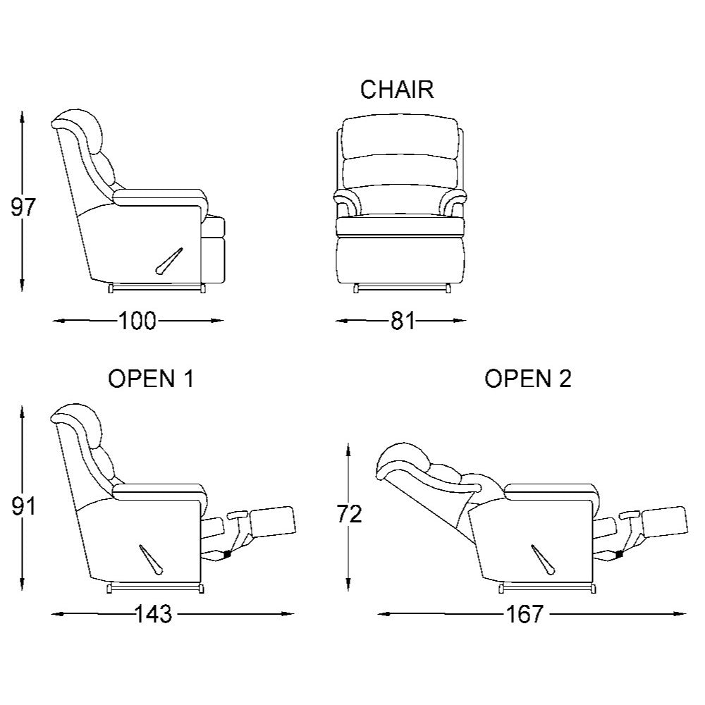 Moran Furniture Spoilette Recliner Power Glide Fabric from