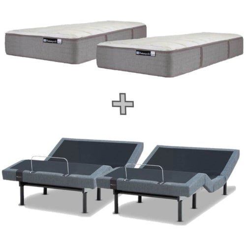 Sealy Posturematic Inspire Adjustable Split King Base 2 Motor + Elevate Firm