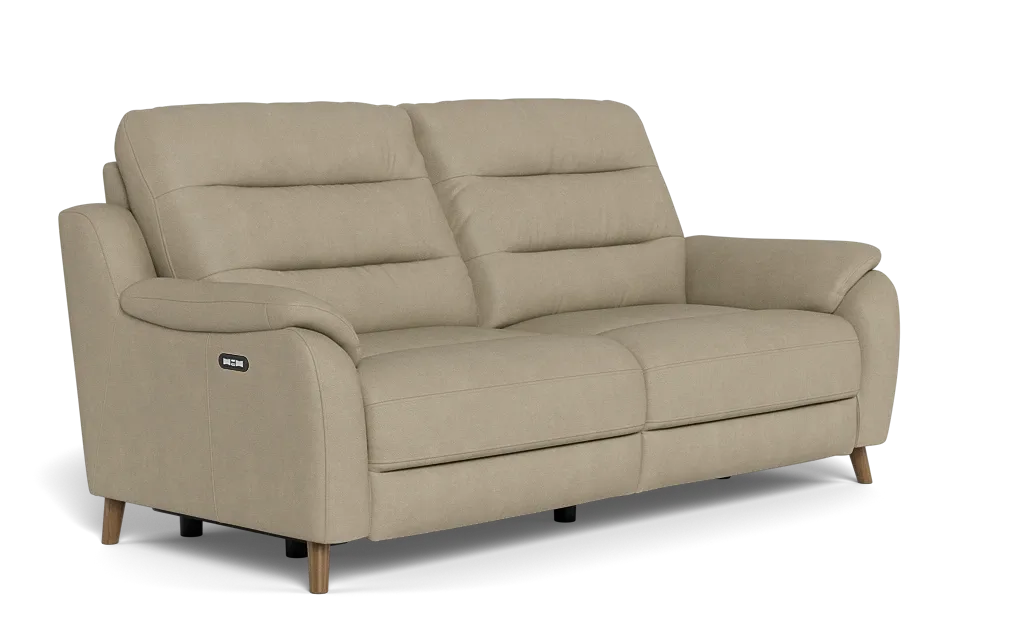 La-Z-Boy Vermont Sofa in Jersey Lead Grey Leather - Clearance Item