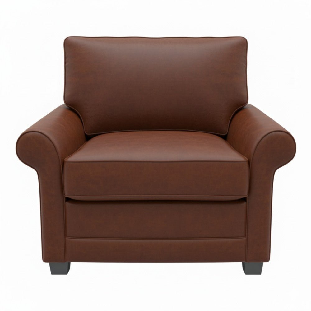 Moran Baxter Chair: Squared Back, Rolled Arms, and Comfort