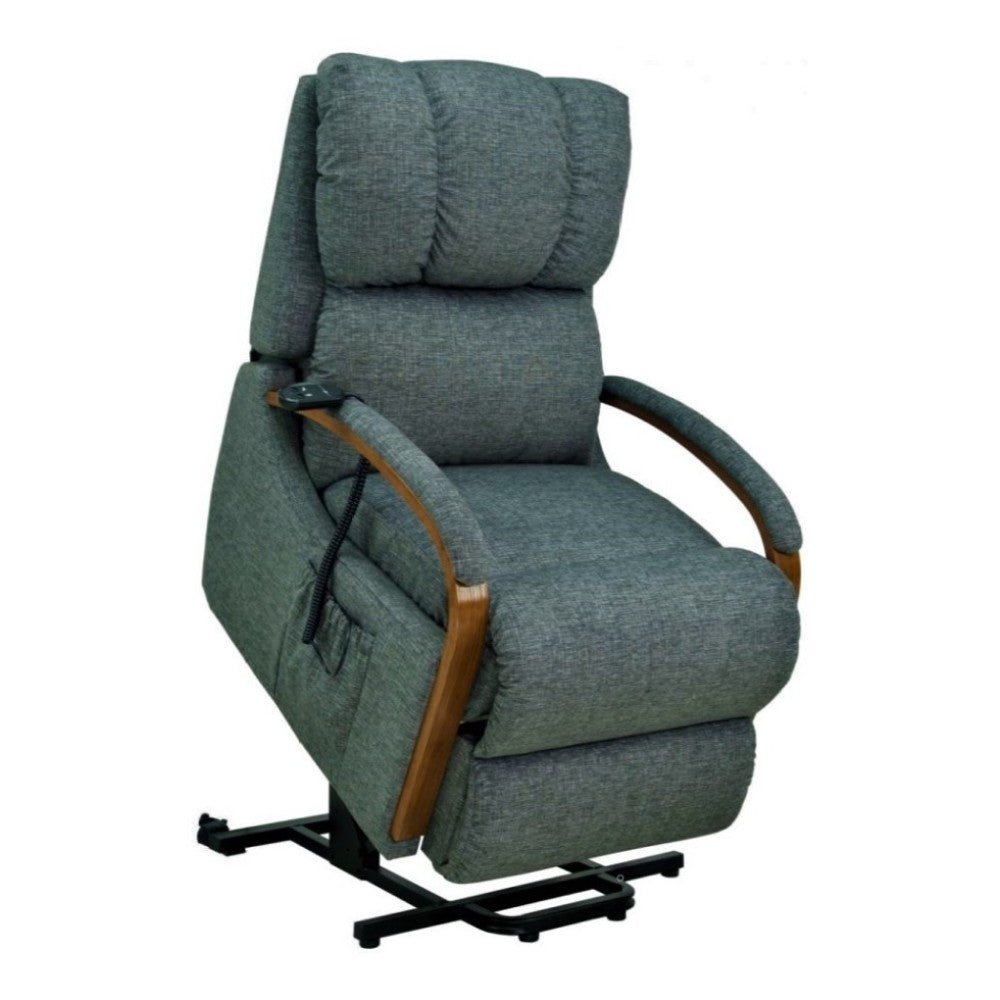 La - Z - Boy Harbortown Bronze Lift Chair - Mahogany