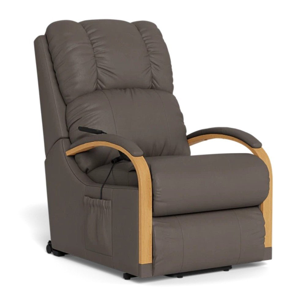 La - Z - Boy Harbortown Lift Chair - Oak Manual Headrest