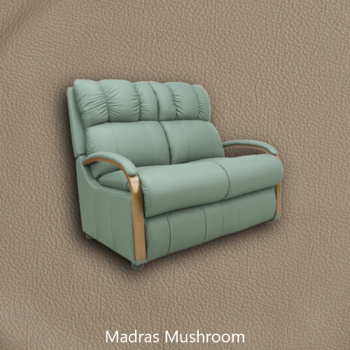 La-Z-Boy Harbortown 2 Seater - Madras Mushroom Leather - Clearance Item
