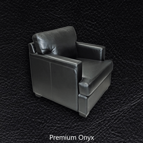 Moran Orlando Chair - Premium Onyx Leather - Clearance Item