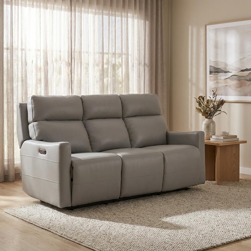 La-Z-Boy Ryan Sofa in Andros Azzurro Leather - Clearance Item