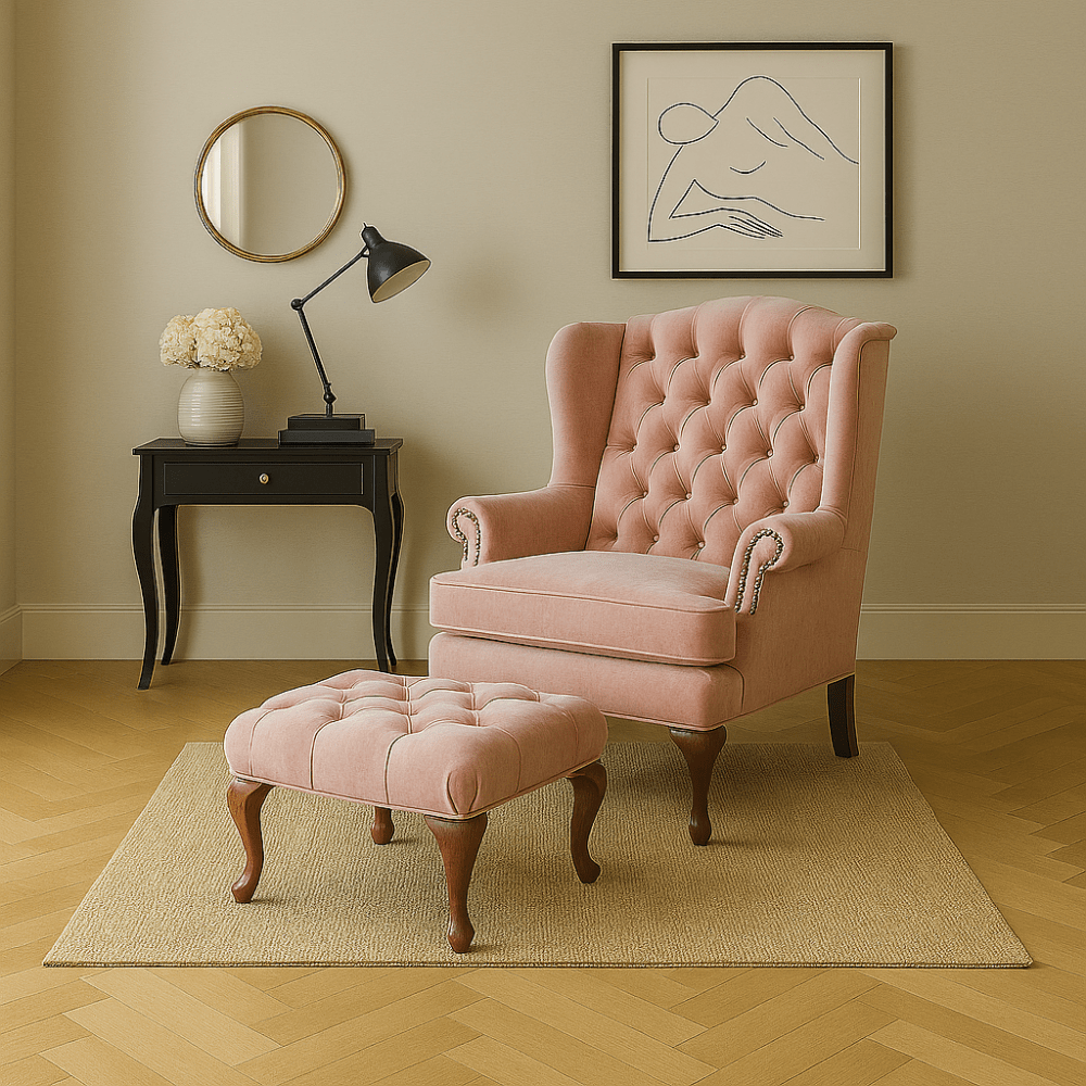 Moran Romsey Wingback Accent Chair