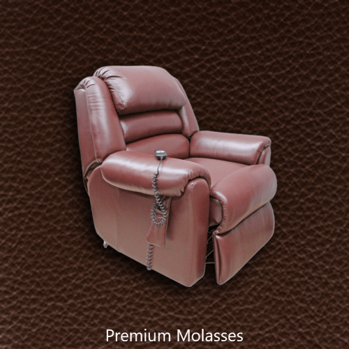 Moran Triple Crown Lift Chair - Premium Molasses Leather - Clearance Item
