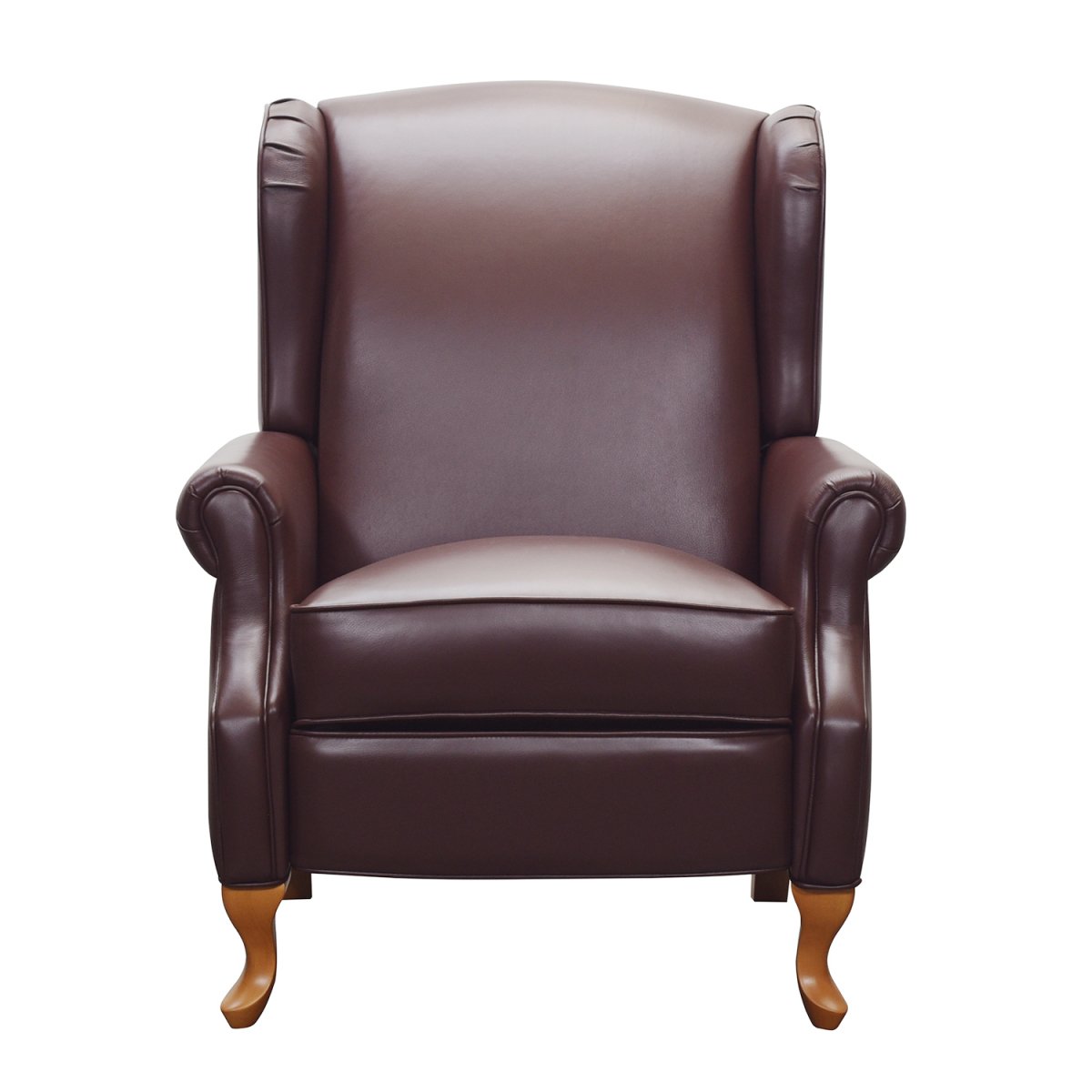 Moran Abbey Wingback Accent Recliner Leather Front View