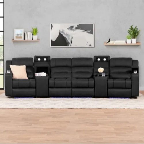 Furniture Zone Spielberg 4 Seat Console Sofa Jet