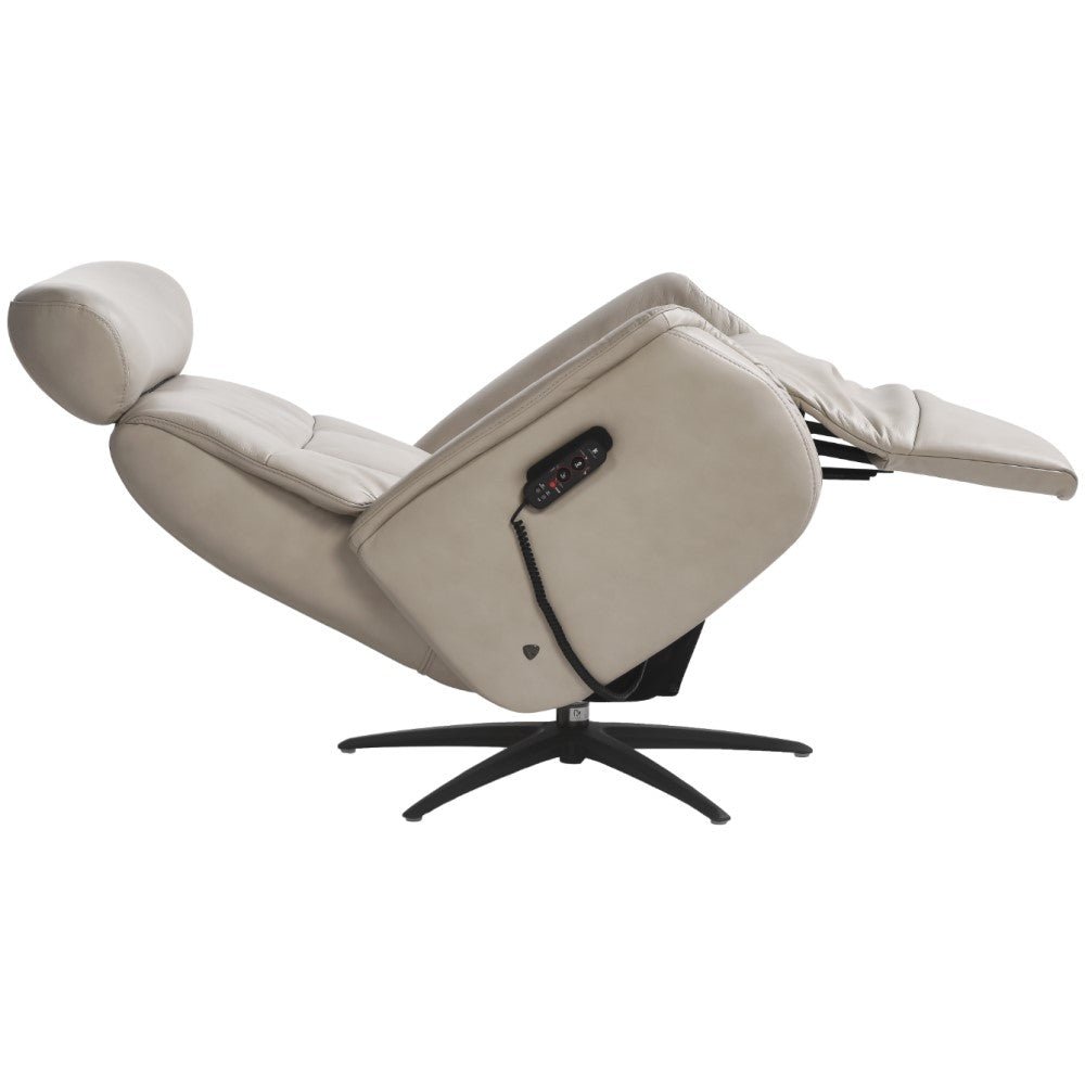 La - Z - Boy Altos Power Massage Recliner Massage + Side Table Leather from