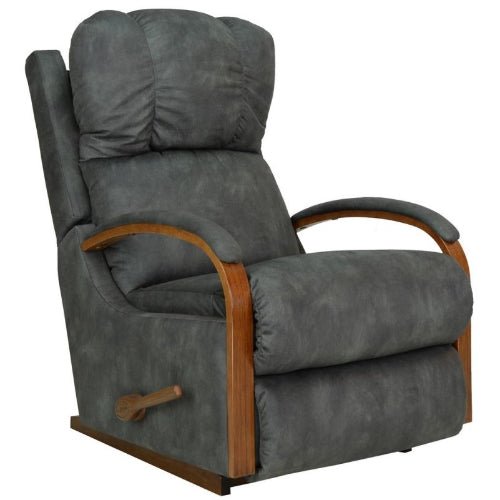 La - Z - Boy Harbortown Recliner - Mahogany Extra Large Lever Fabric from