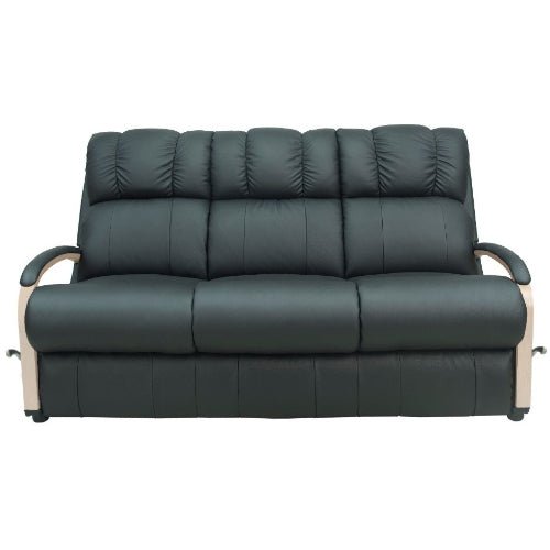 La - Z - Boy Harbortown Sofa - Oak Manual Recline Lever Glide Fabric from