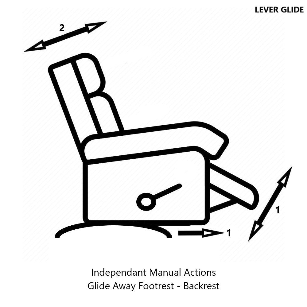 La - Z - Boy Andover Manual Recline Sofa Lever Glide Fabric from