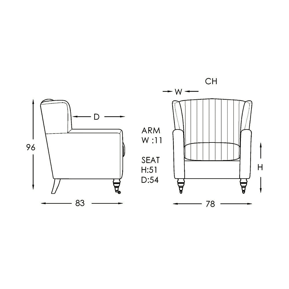 Moran Bugatti Wingback Accent Chair - Aus-Furniture