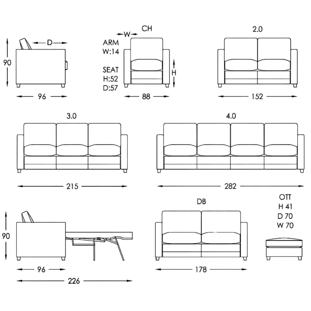 Moran Furniture Brubeck Sofa Bed - Aus-Furniture