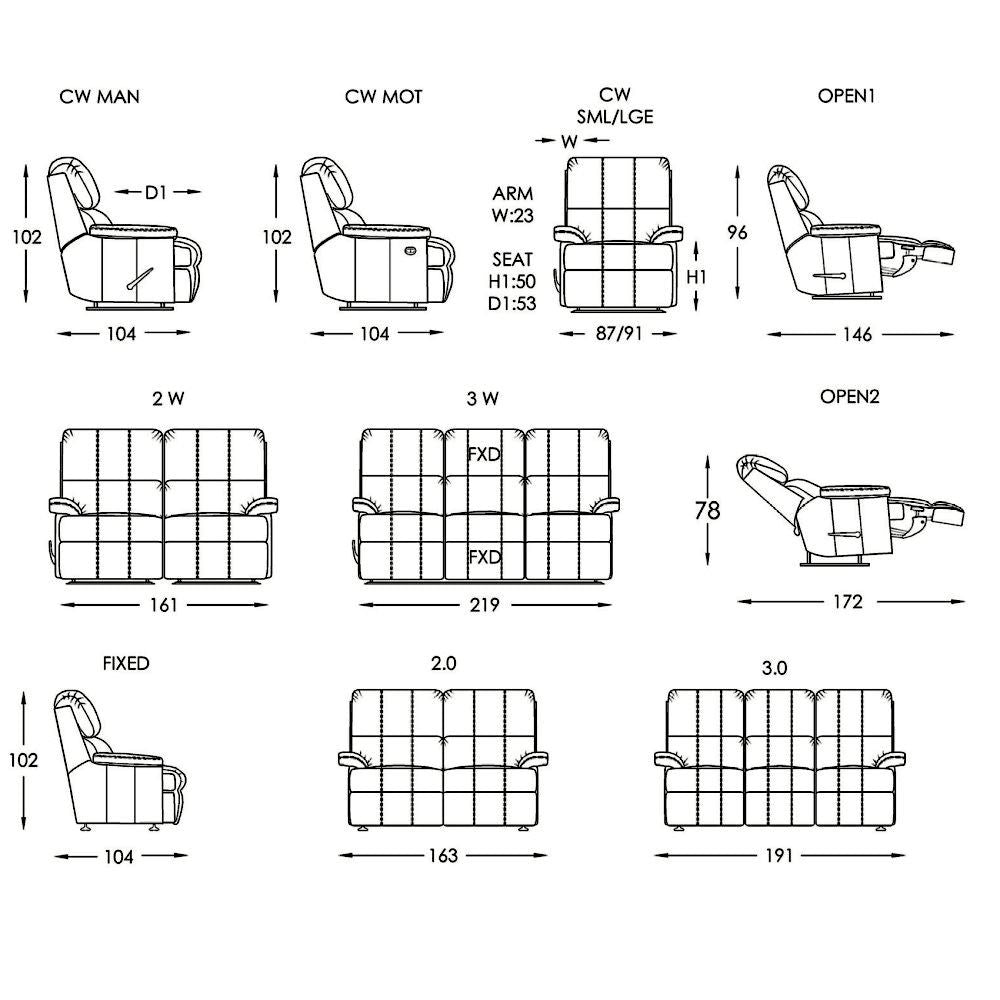 Moran Furniture Cloud Recliner Handle Fabric