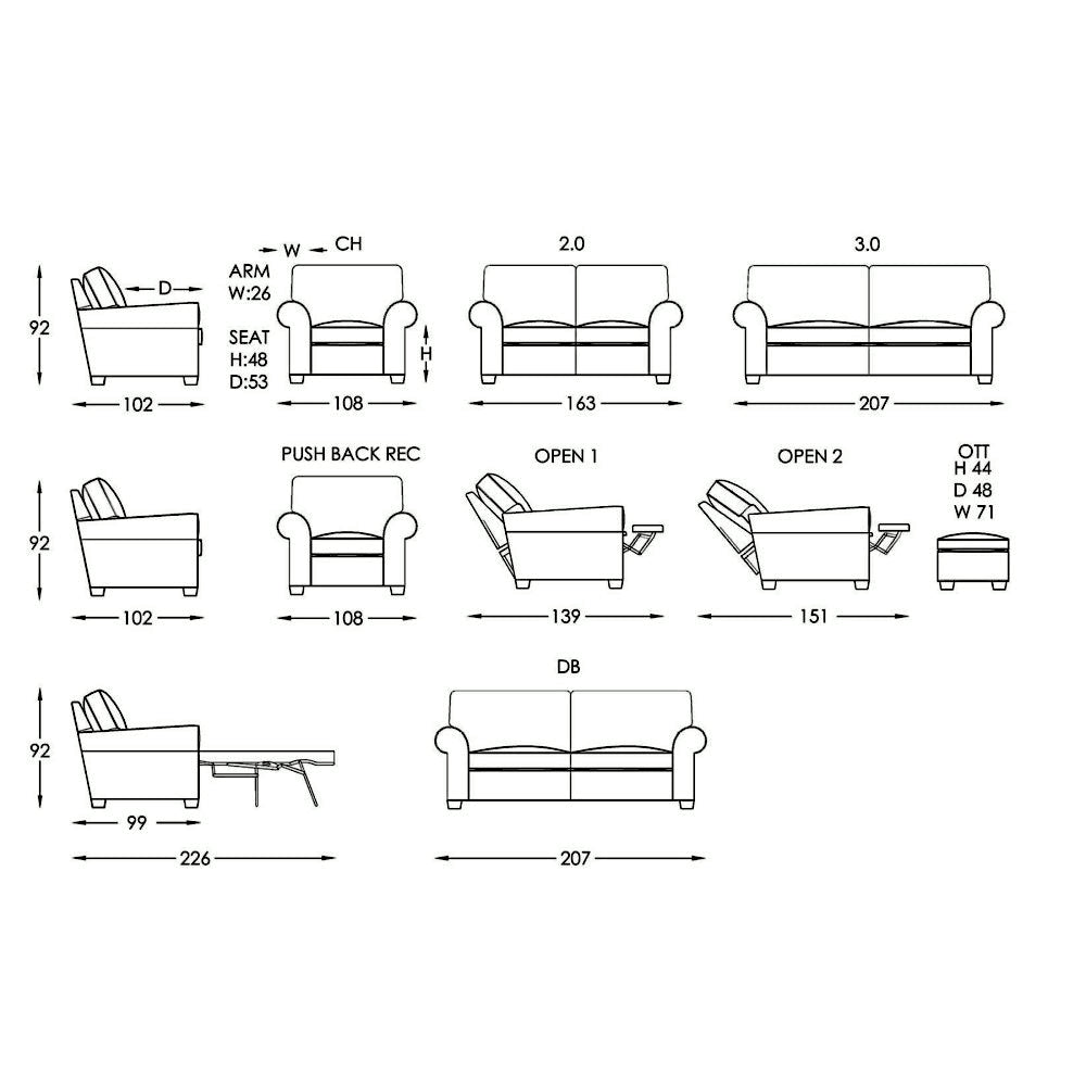 Moran Furniture Conrad Recliner Fabric