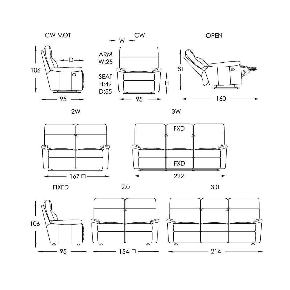 Moran Furniture Pilot Recliner Lever Glide Fabric from