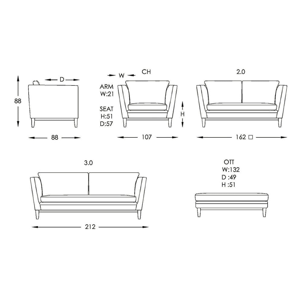 Moran Furniture Renoir Standard Sofa - Aus-Furniture